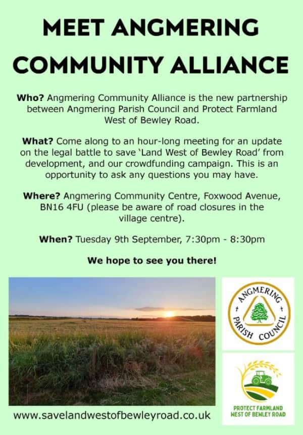Angmering Community Alliance Meeting on Land West of Bewley Road