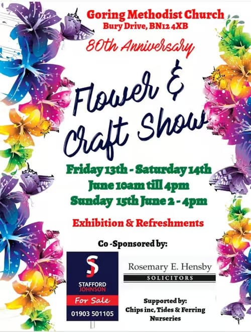Goring Methodist Church Hosts Flower and Craft Show for 80th Anniversary