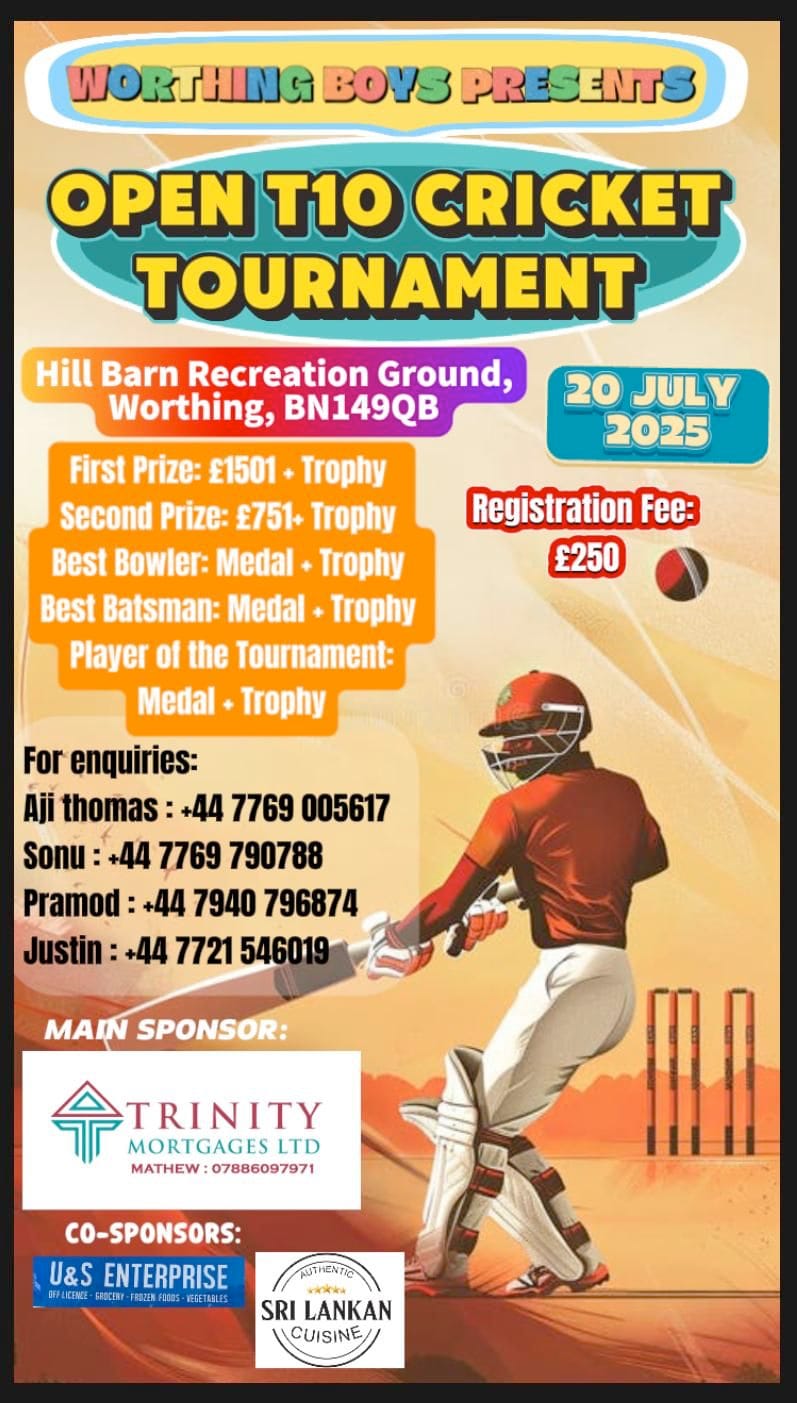 Open T10 Cricket Tournament Comes to Worthing This July