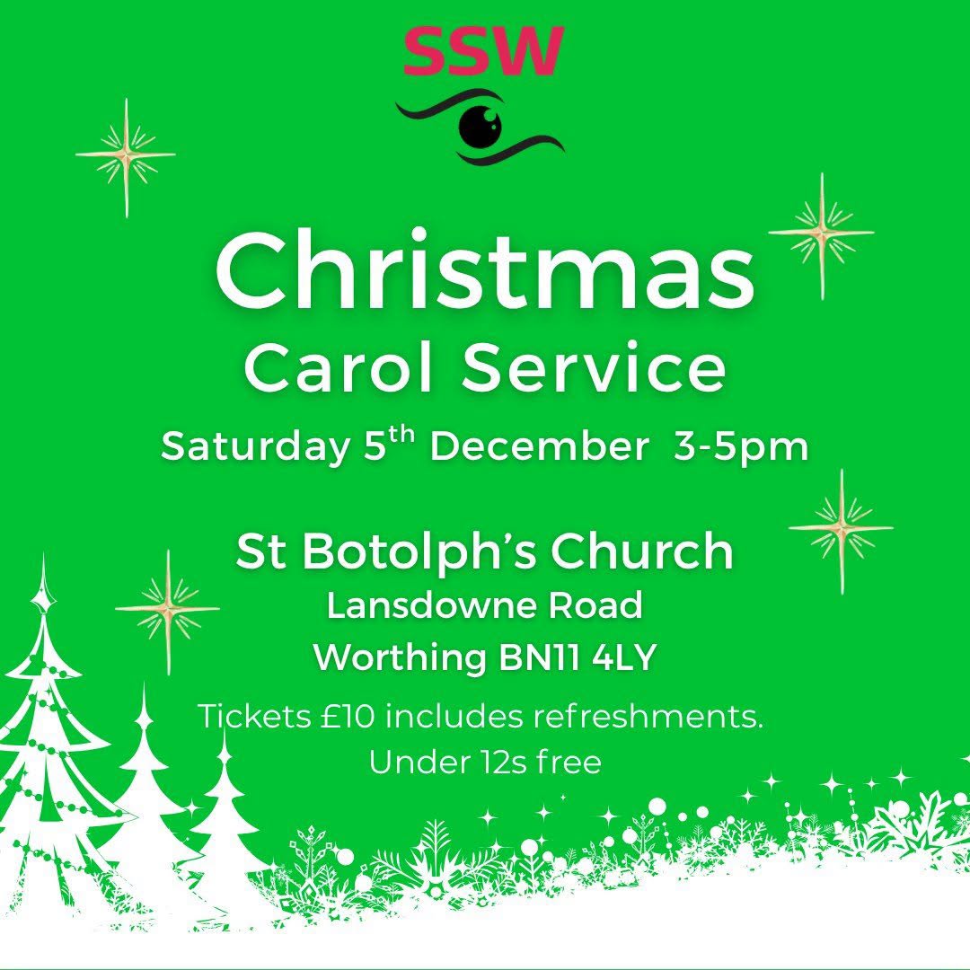Sight Support Worthing Christmas Carol Service at St Botolph's Church