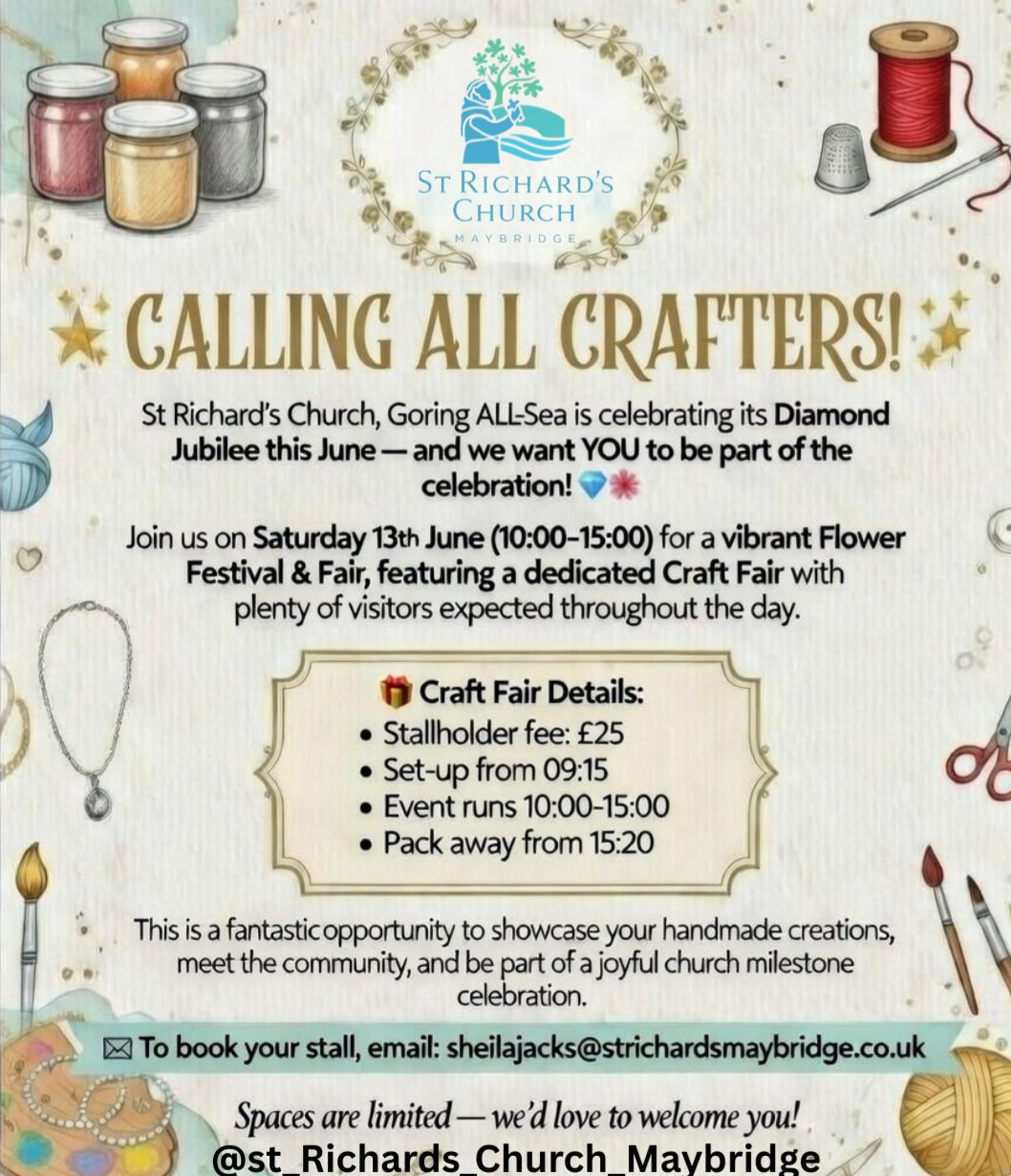 Flower Festival and Craft Fair at St Richards Church Goring
