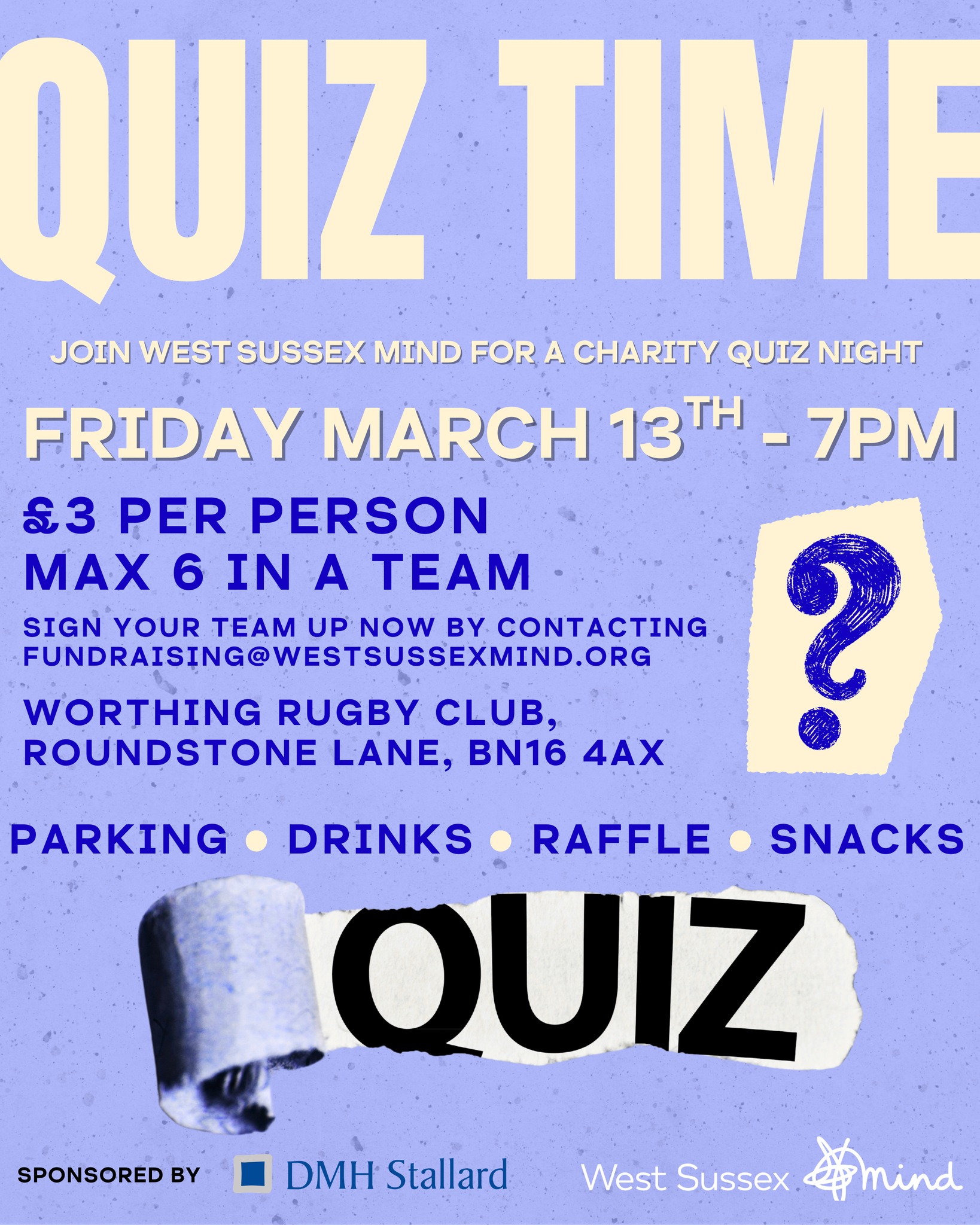 Charity Quiz Night in Aid of West Sussex Mind