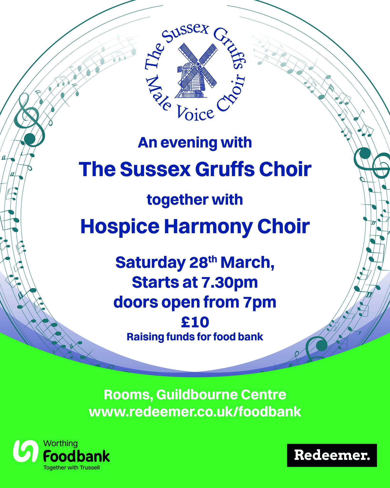 An Evening with The Sussex Gruffs Choir and Hospice Harmony Choir
