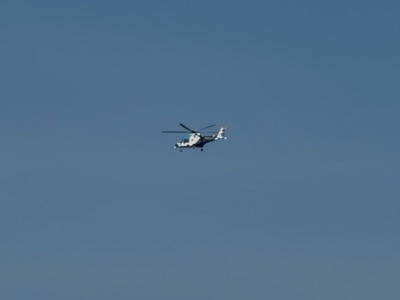 Air ambulance lands at Worthing Leisure Centre