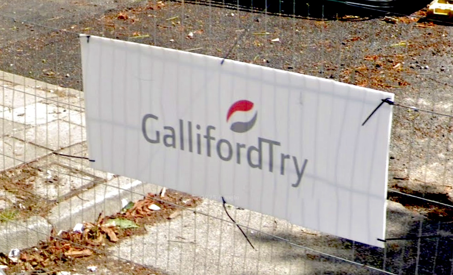 Galliford Try building works sign