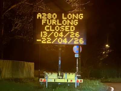 A280 Long Furlong to close for ten days for broadband works
