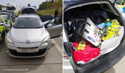 Two men arrested after high value shop theft in Worthing